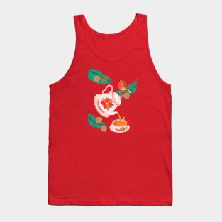 robin Christmas tea Tank Top